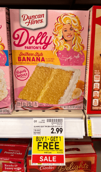 Duncan Hines Cake and Brownie Mixes Kroger Shelf Image