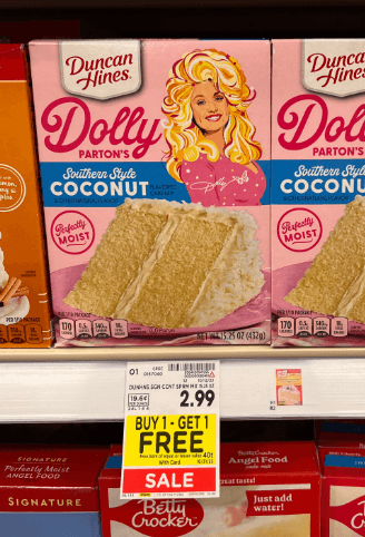 Duncan Hines Cake and Brownie Mixes Kroger Shelf Image