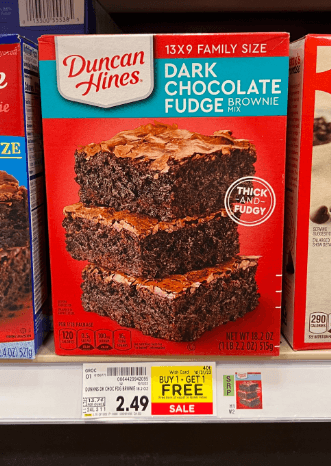 Duncan Hines Cake and Brownie Mixes Kroger Shelf Image
