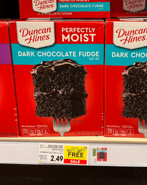 Duncan Hines Cake and Brownie Mixes Kroger Shelf Image
