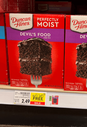 Duncan Hines Cake and Brownie Mixes Kroger Shelf Image