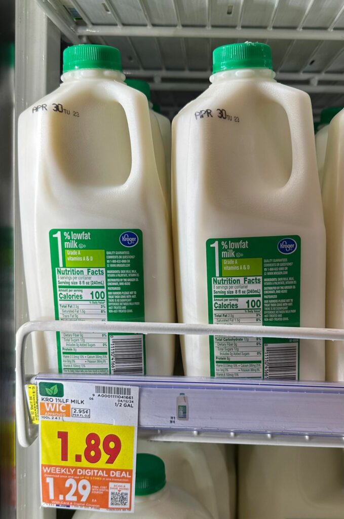 Kroger Milk Shelf Image