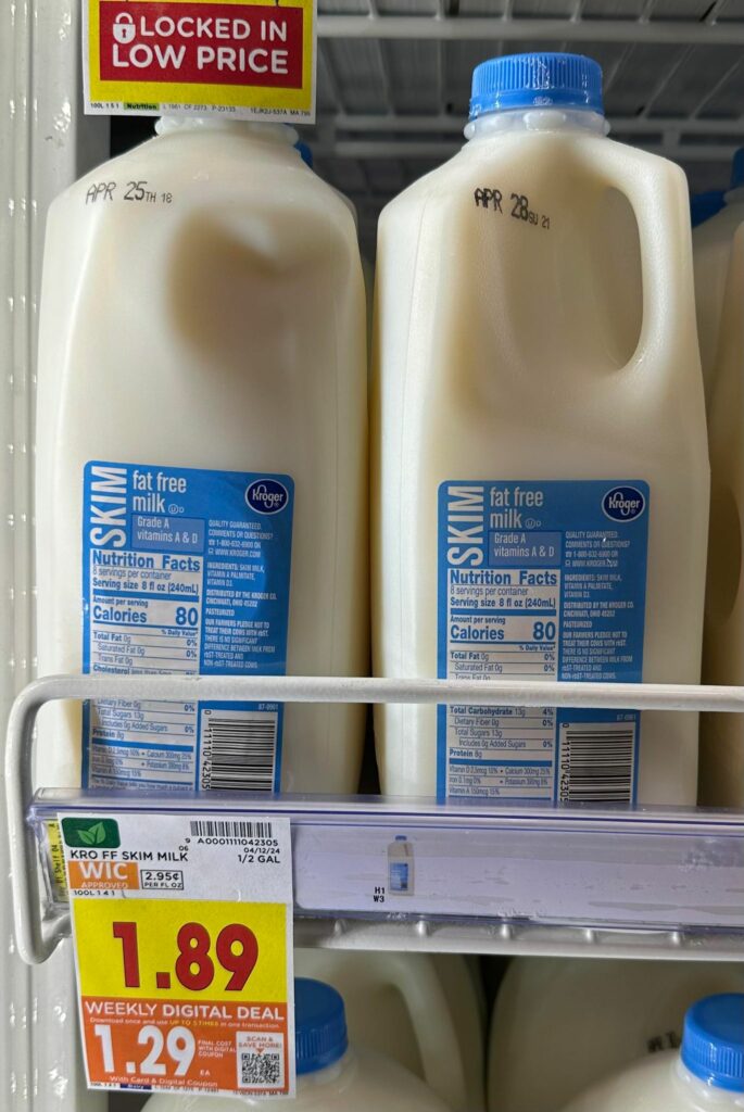 Kroger Milk Shelf Image