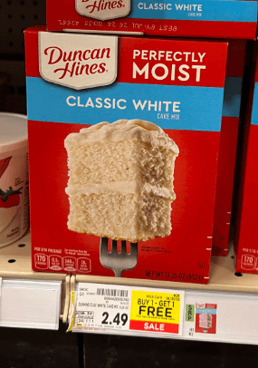 Duncan Hines Cake and Brownie Mixes Kroger Shelf Image