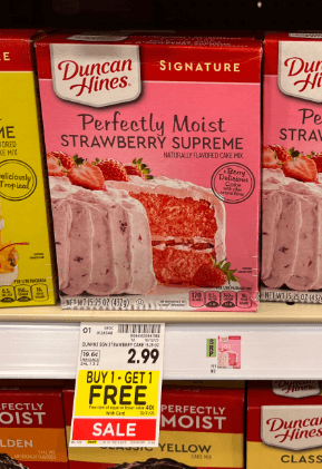 Duncan Hines Cake and Brownie Mixes Kroger Shelf Image