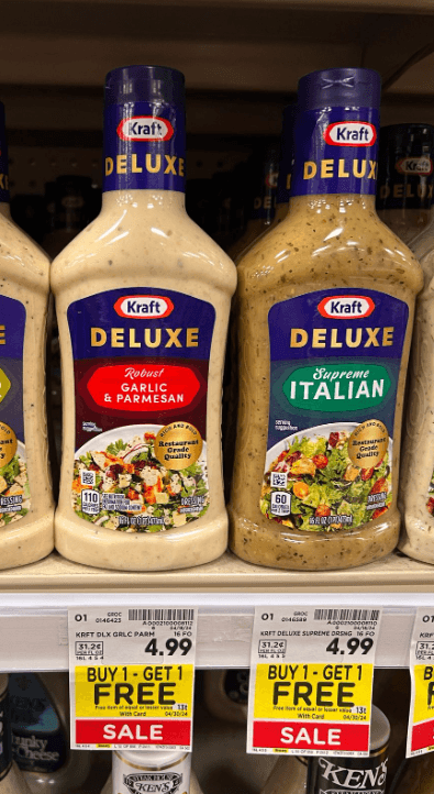 Kraft Deluxe Salad Dressing Kroger Shelf Image