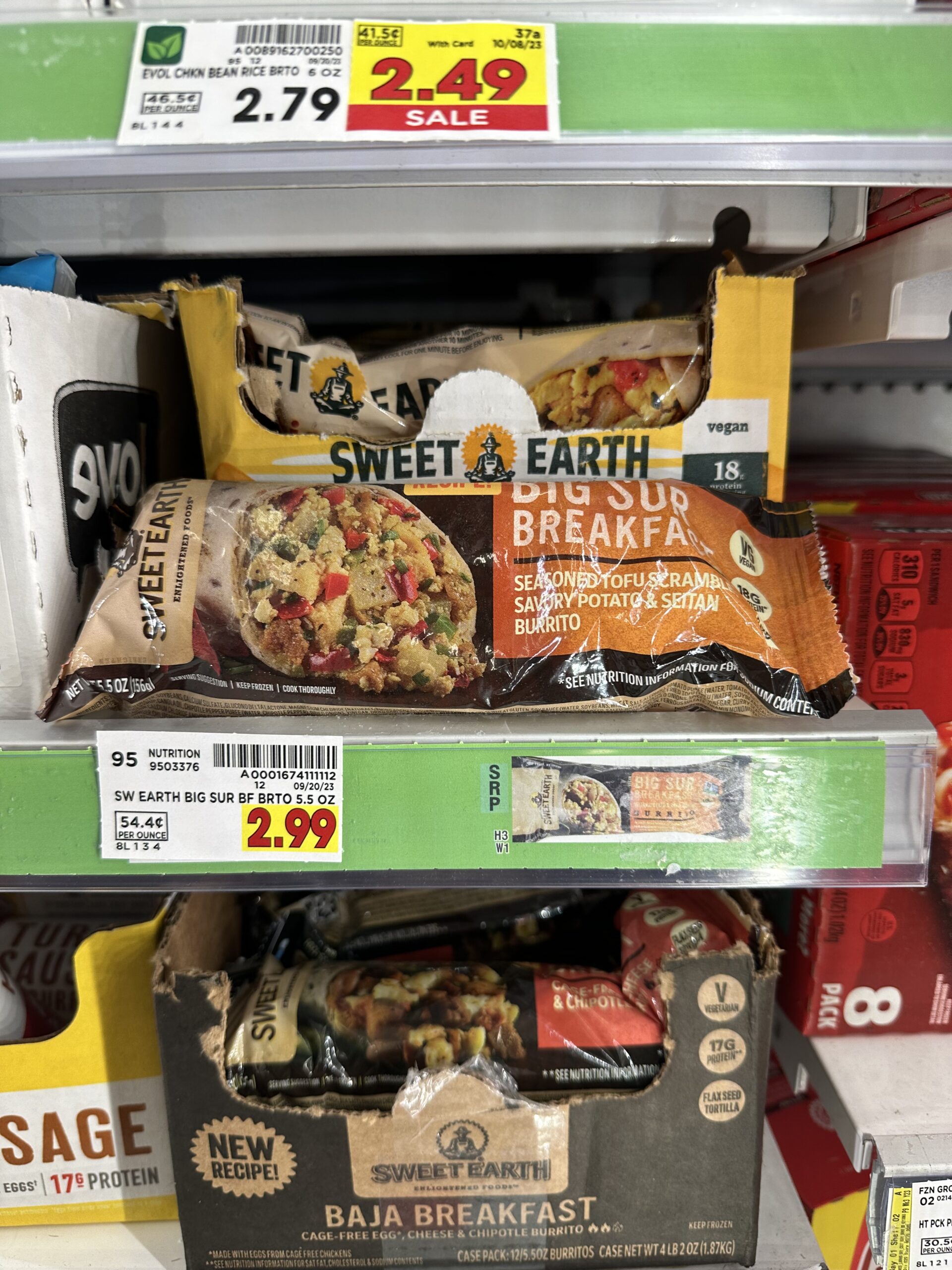 sweet earth burritos kroger shelf image 1