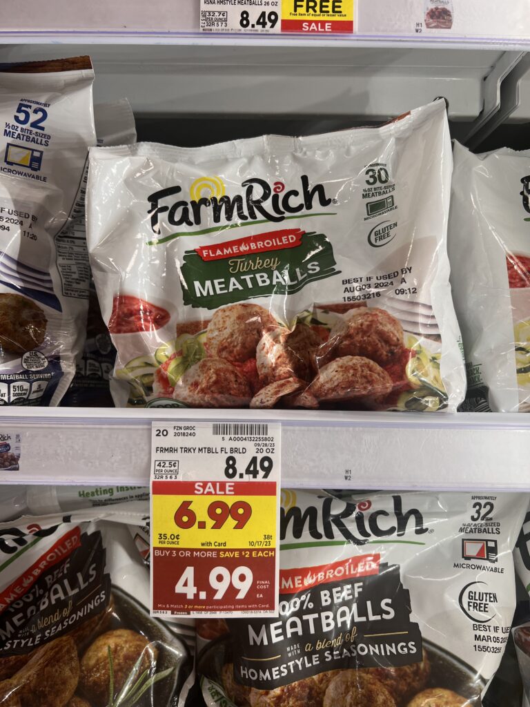 farm rich meatballs kroger shelf image 2