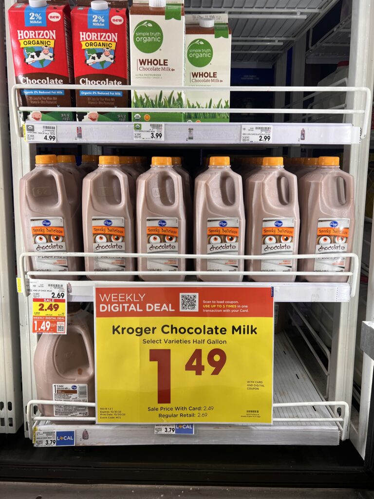 chocolate milk kroger shelf image 