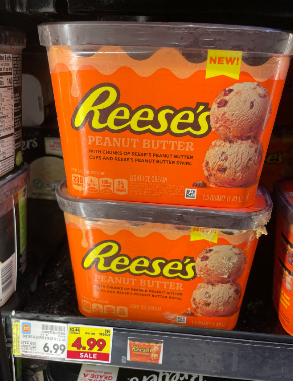 Reese's Peanut Butter Ice Cream Kroger Shelf IMage