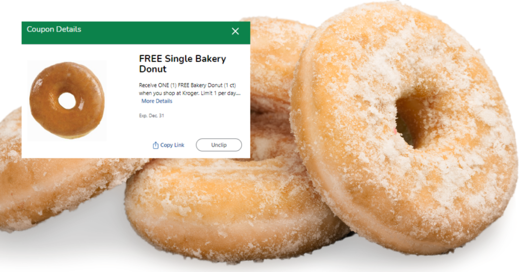 free single bakery donut kroger