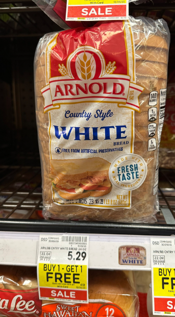 Arnold Bread Kroger Shelf Image