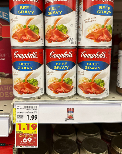 Campbell's Gravy Kroger Shelf Image