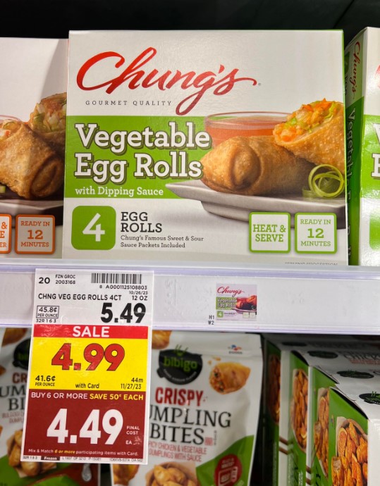 Chung's Egg Rolls Kroger Shelf Image