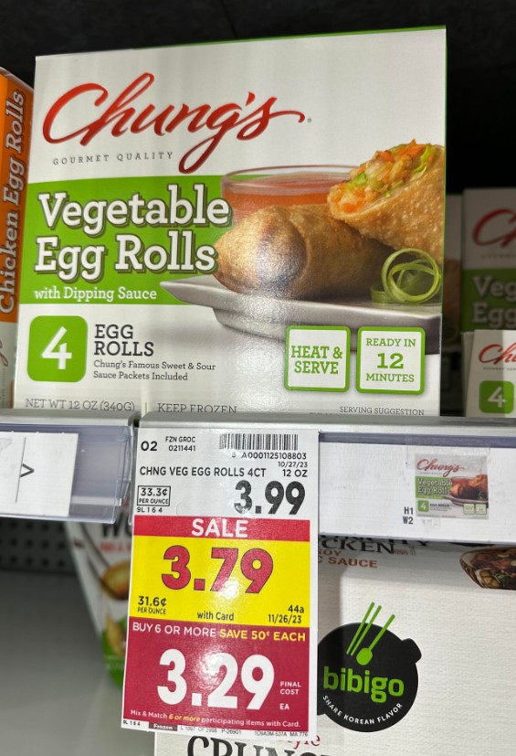 Chung's Egg Rolls Kroger Shelf Image