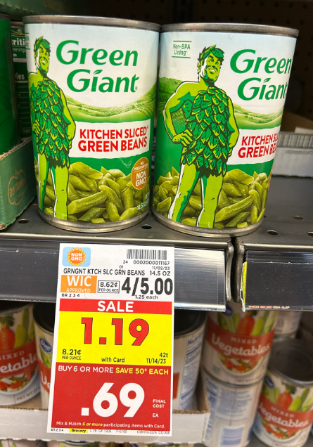 Green Giant Vegetables Kroger Shelf Image 