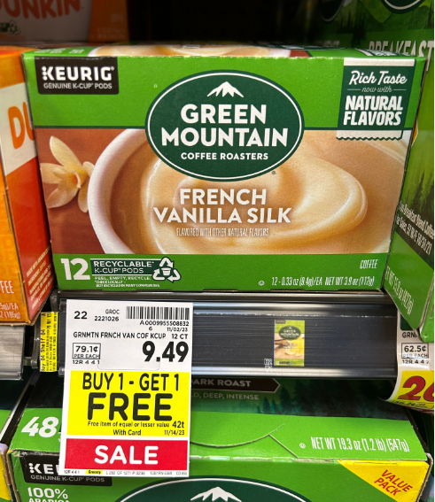 Green Mountain Coffee Kroger Shelf Image 