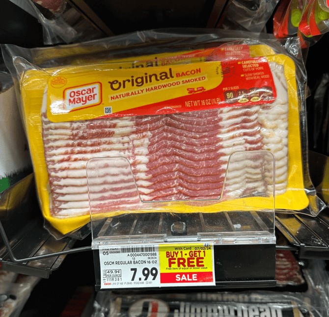 Oscar Mayer Bacon Kroger Shelf Image 1