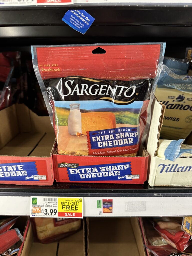 sargento cheese kroger shelf image 4