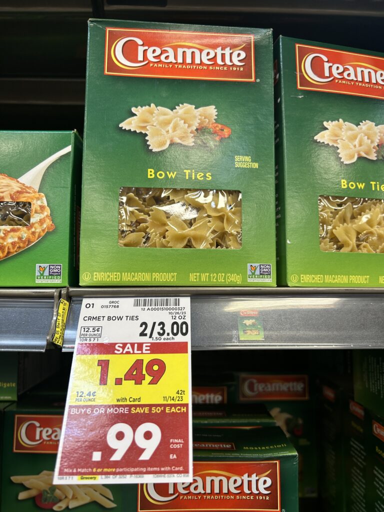 creamette pasta kroger shelf image 1
