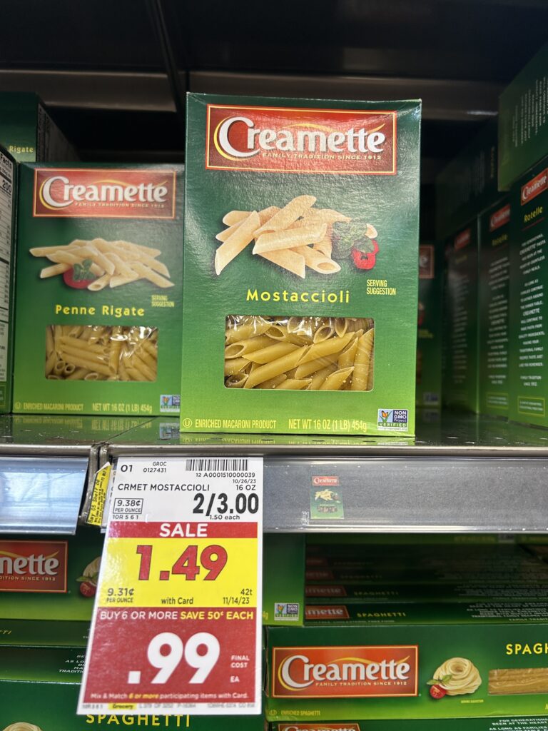 creamette pasta kroger shelf image 2