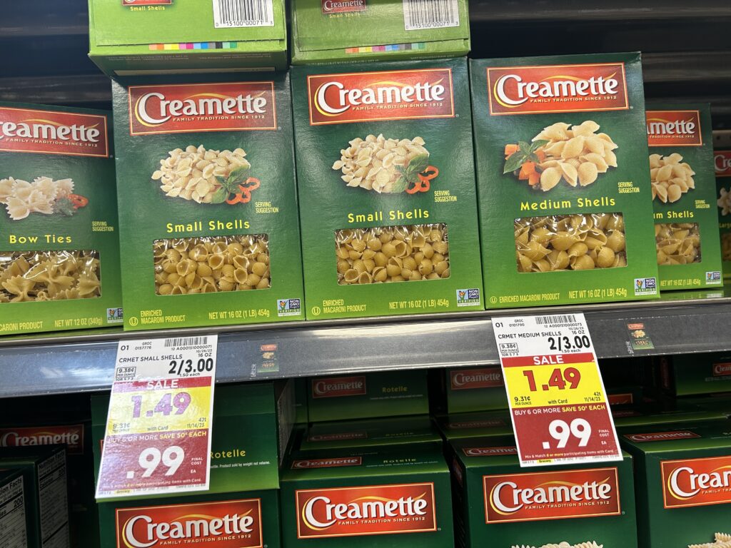 creamette pasta kroger shelf image 6