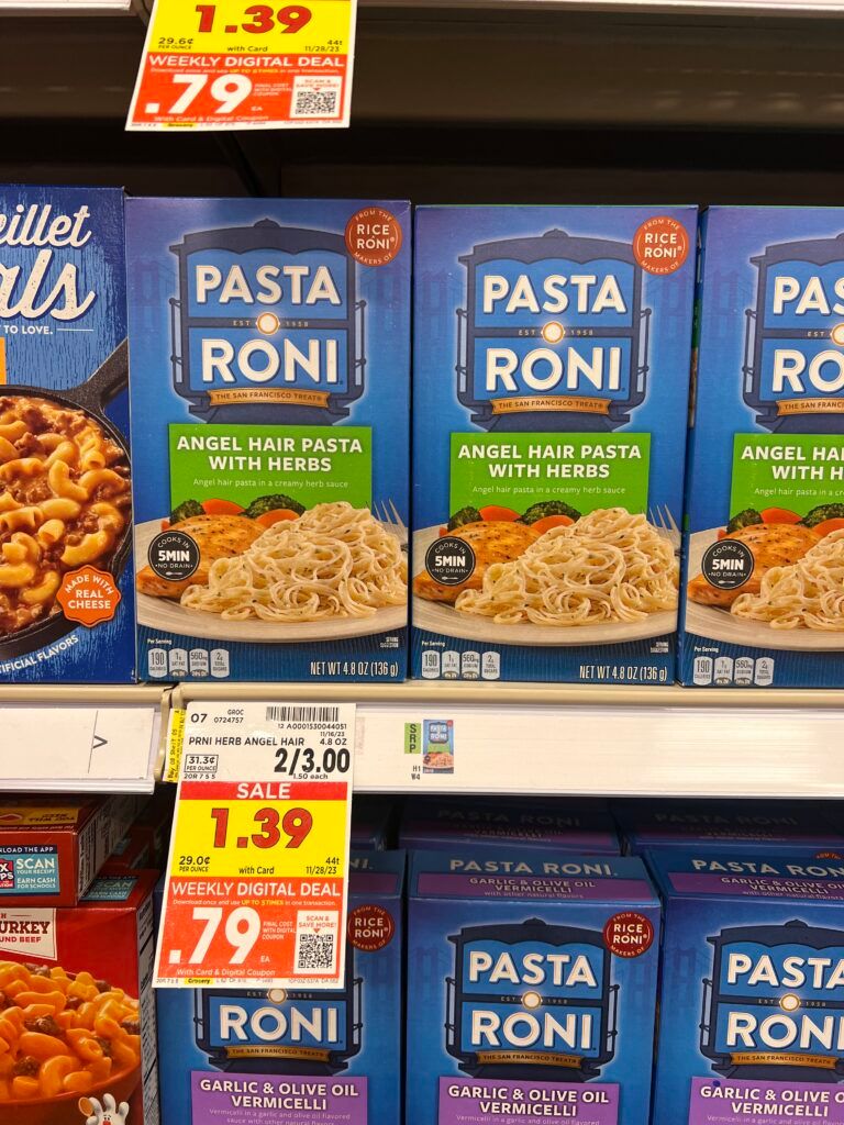 pasta roni kroger shelf image 