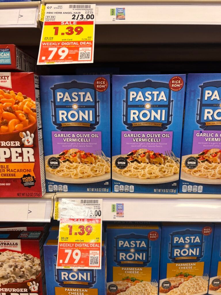 pasta roni kroger shelf image 