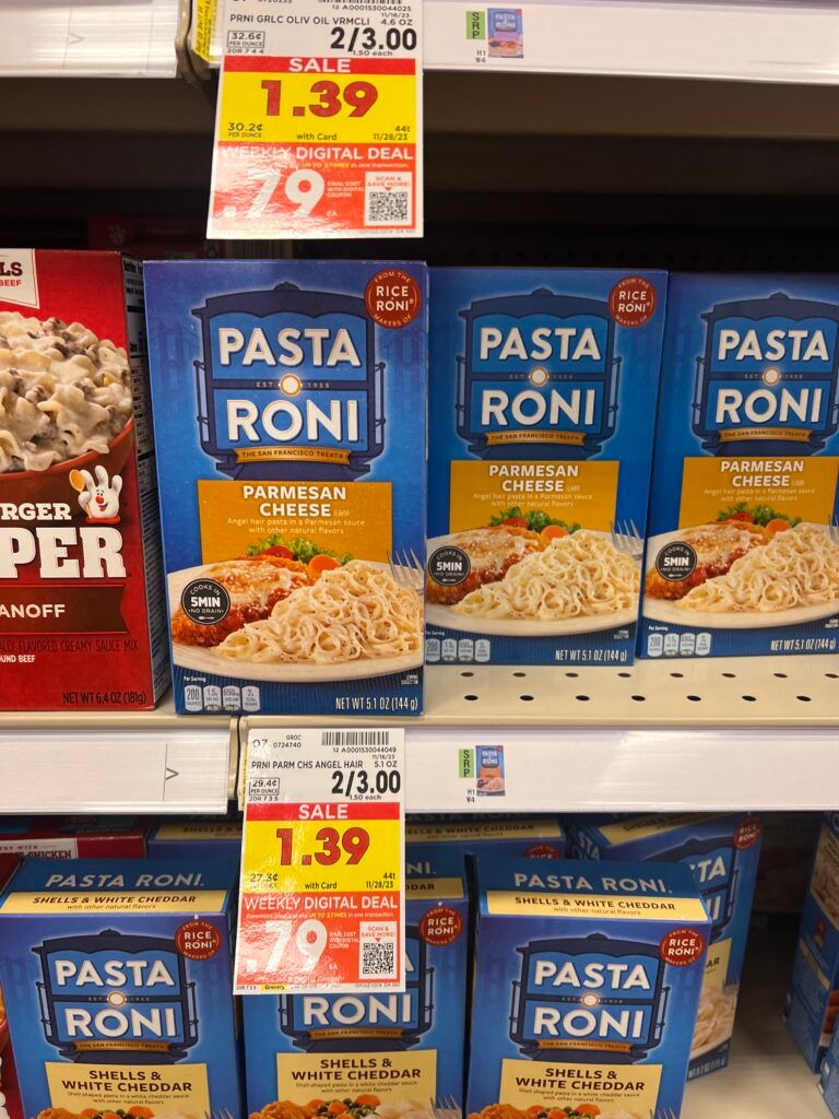 pasta roni kroger shelf image 