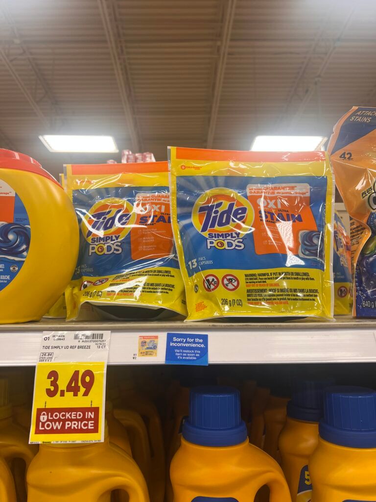 tide simply kroger shelf image  
