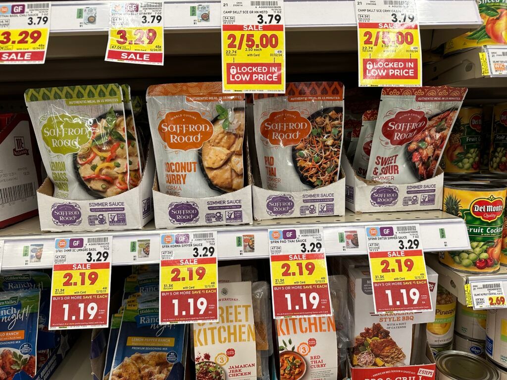 saffron road simmer sauce kroger shelf image