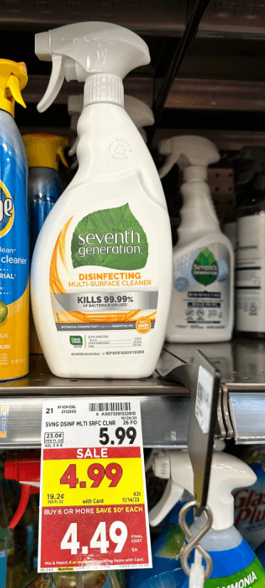 Seventh Generation Multi-Surface Cleaner Kroger Shelf Image