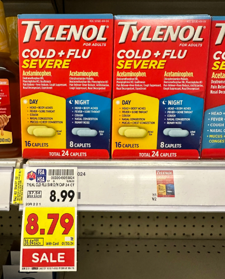 Tylenol Cold Flu Kroger Shelf Image
