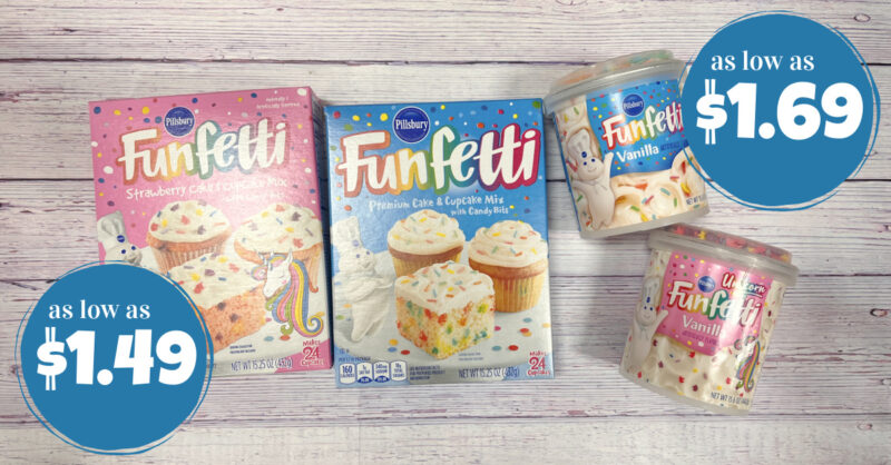 funfetti cake mix and icing kroger krazy