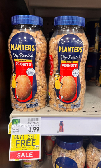Planters Peanuts Kroger Shelf Image