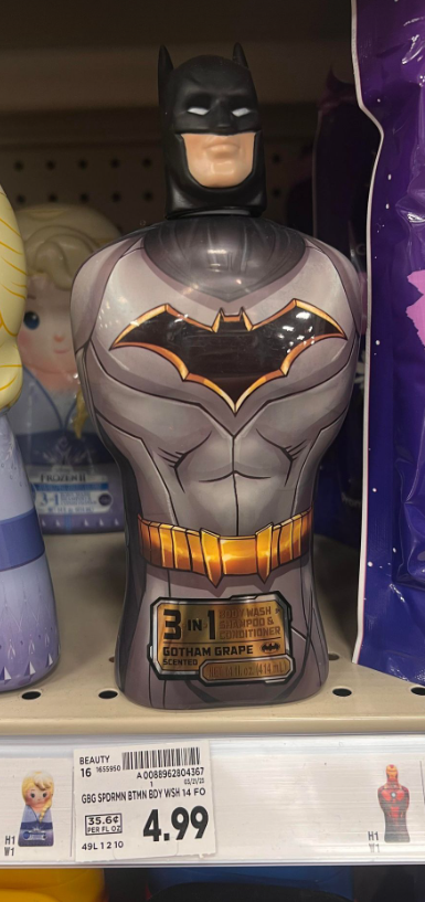 Bat Man body wash kroger shelf image