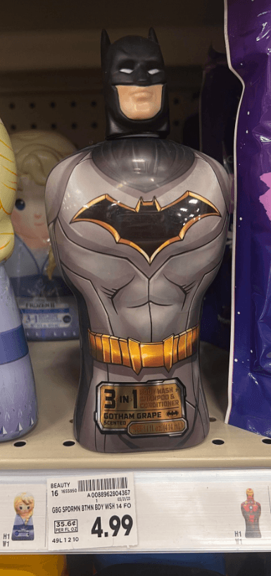 Bat Man body wash kroger shelf image