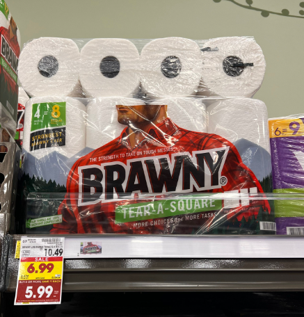 Brawny Paper Towels Kroger Shelf Image