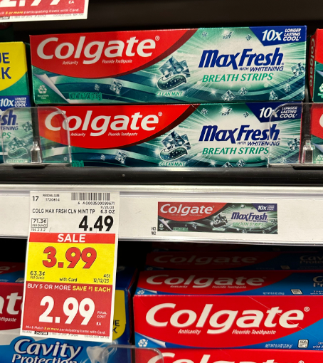 Colgate Toothpaste Kroger Shelf Image 