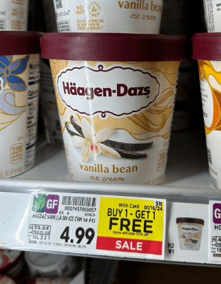 Haagen-Dazs Ice Cream Kroger Shelf Image