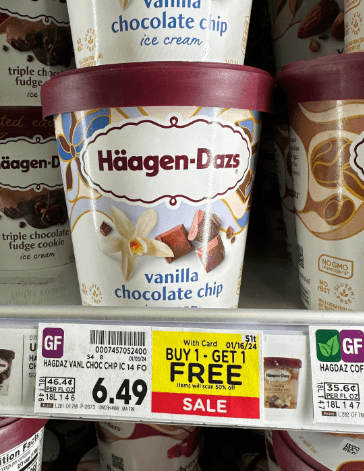 Haagen-Dazs Ice Cream Kroger Shelf Image