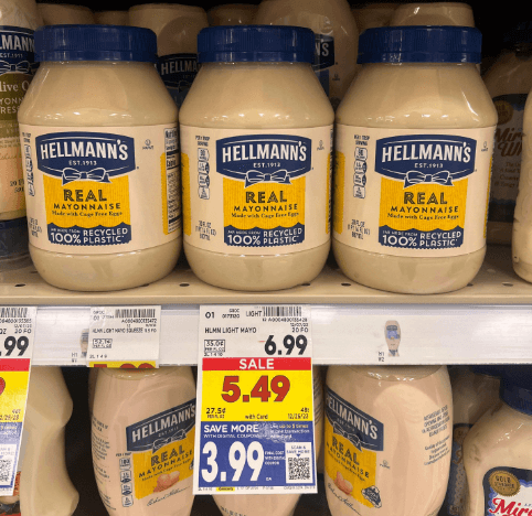 Hellmann's Mayonnaise Kroger Shelf Image
