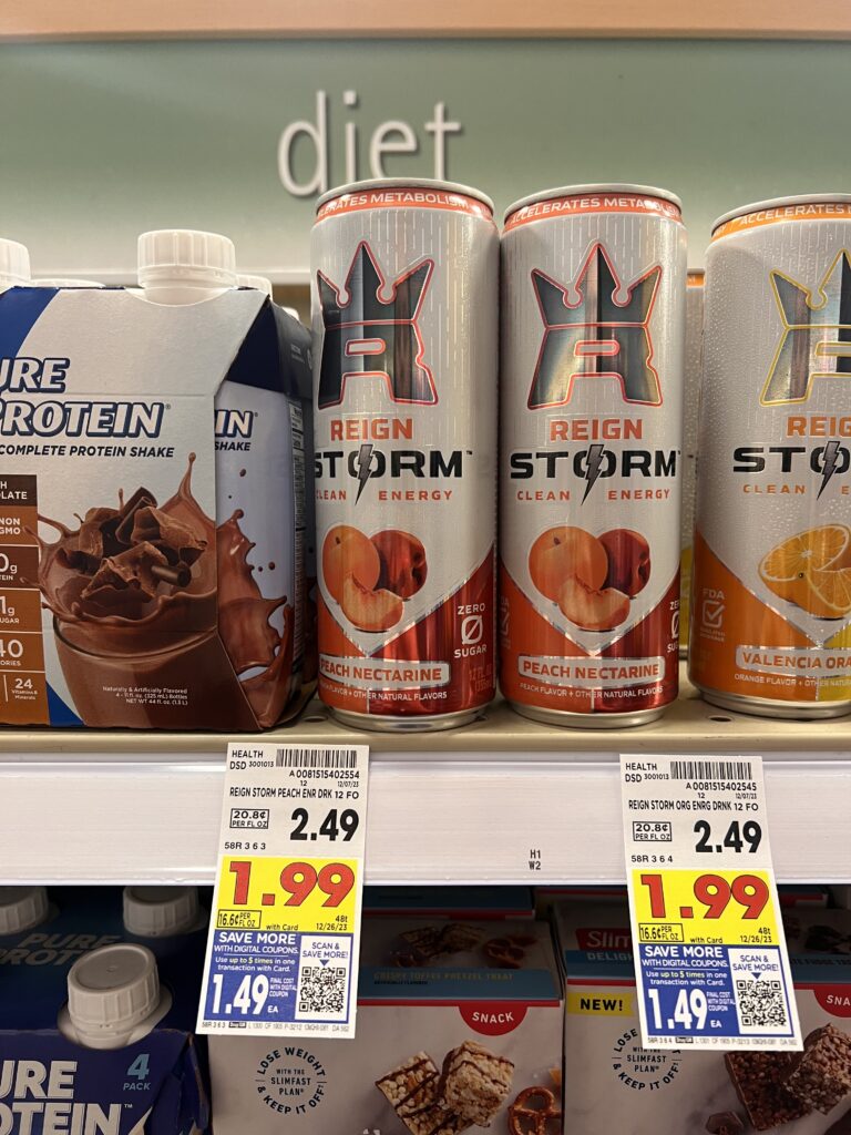 reign storm energy drink kroger shelf image