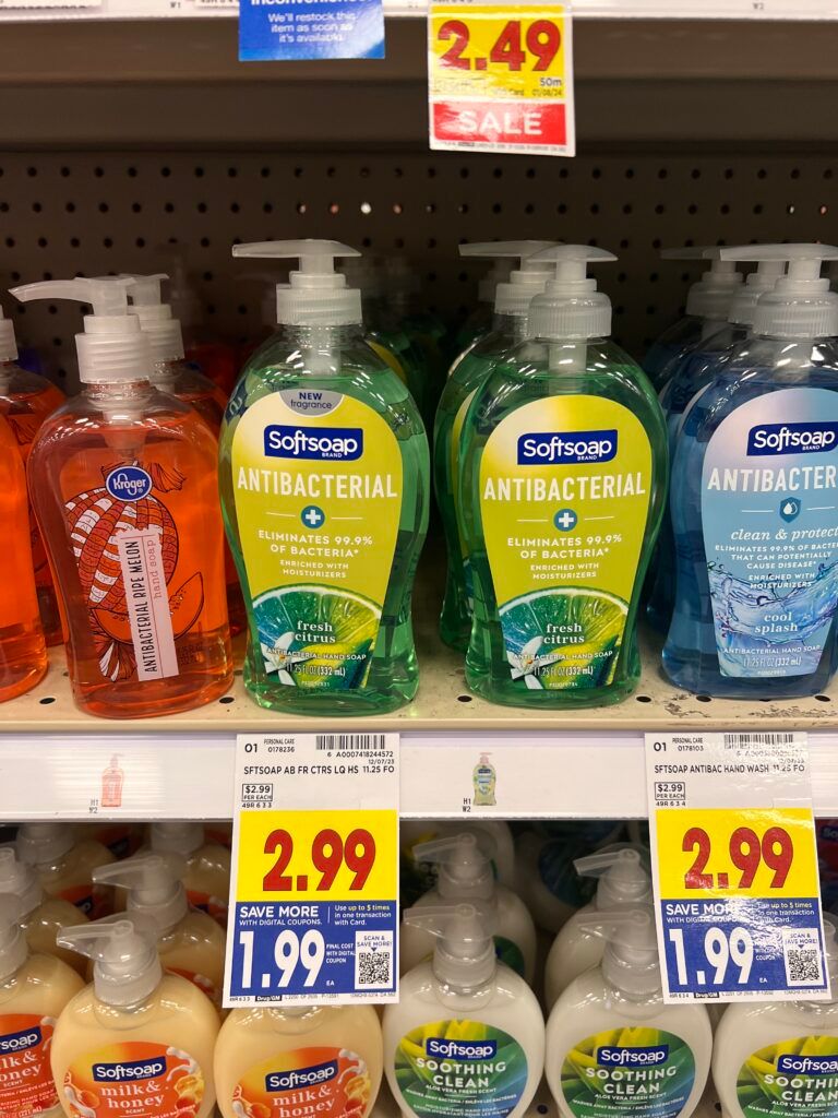 softsoap hand soap kroger shelf image