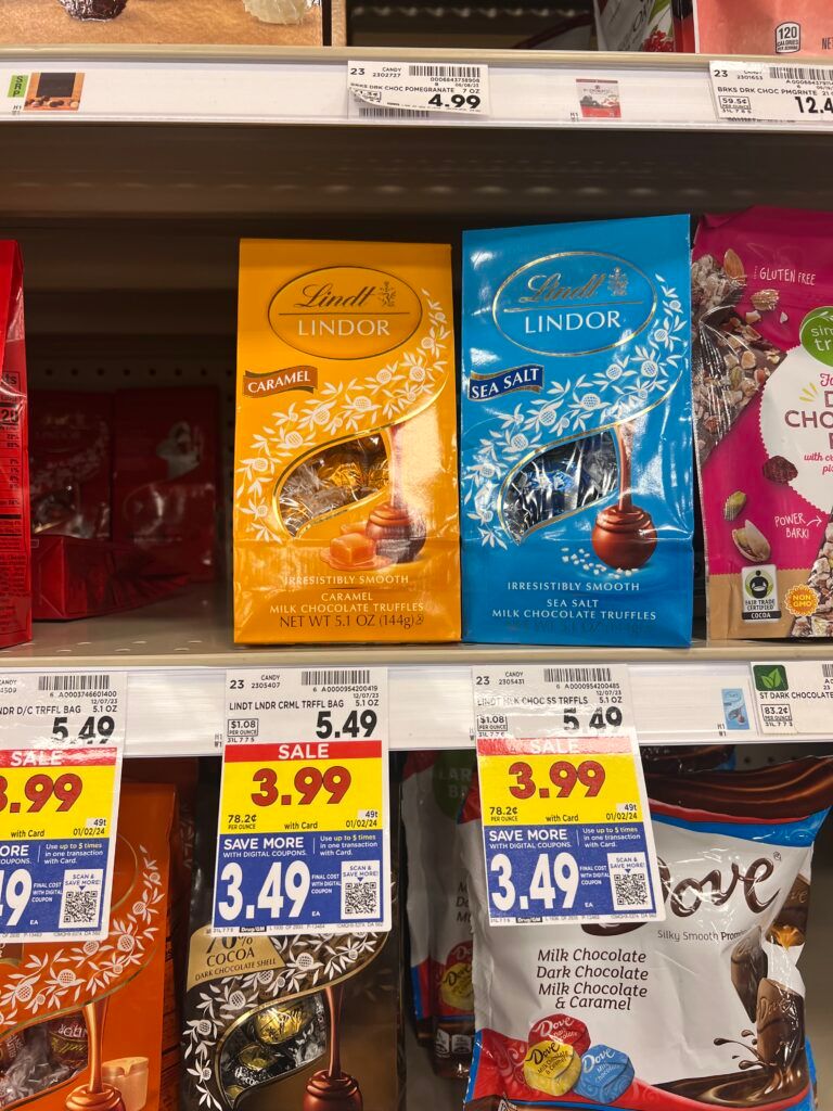 lindt lindor bags kroger shelf image