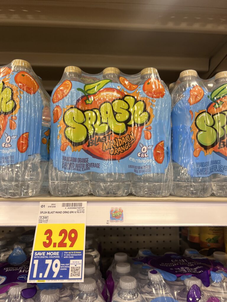 splash water kroger shelf image