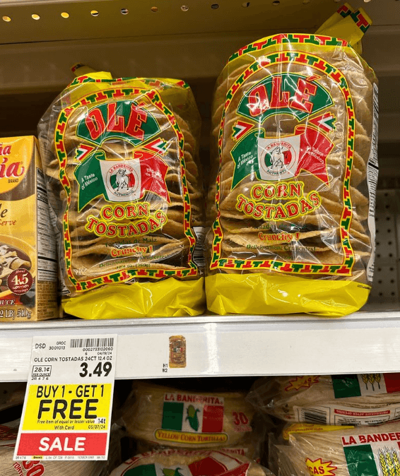 Ole Tostadas Kroger Shelf Image