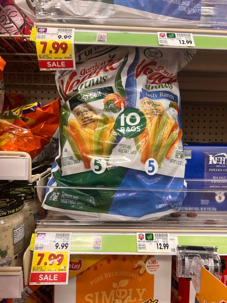 veggie straws kroger shelf image