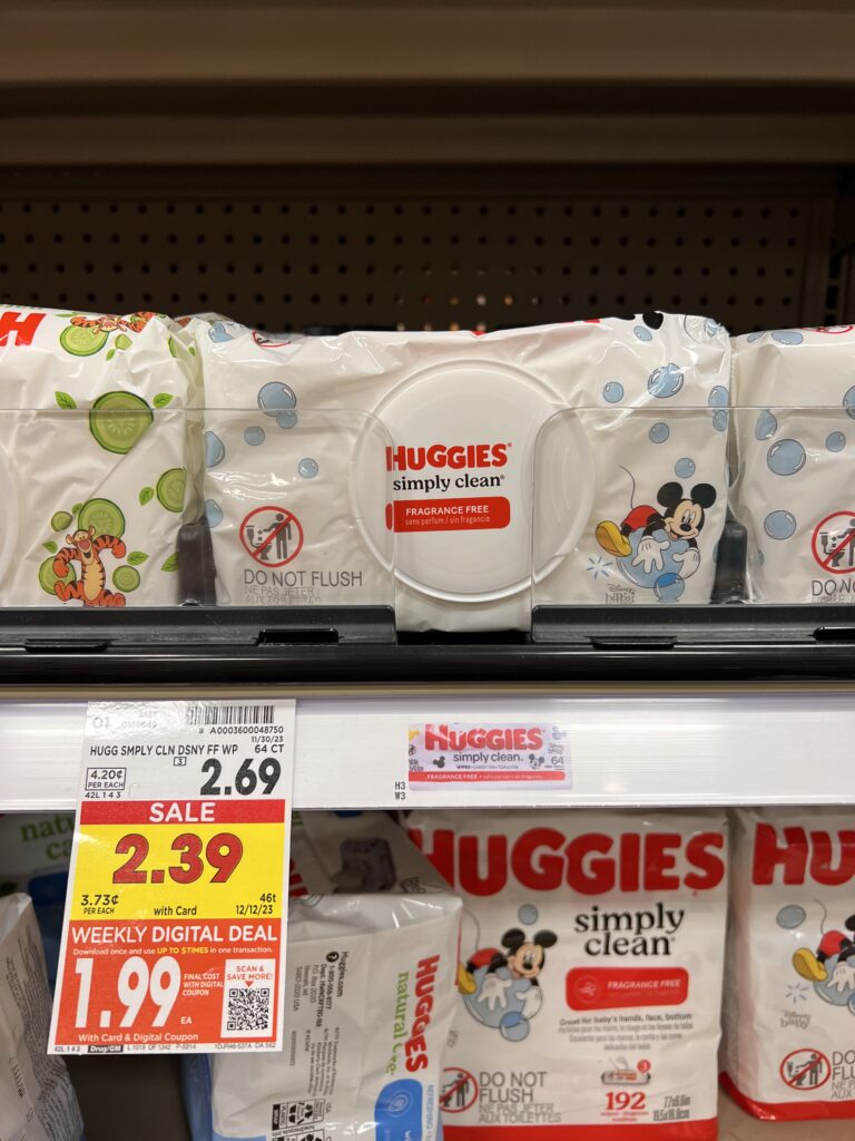 huggies wipes kroger shelf image 
