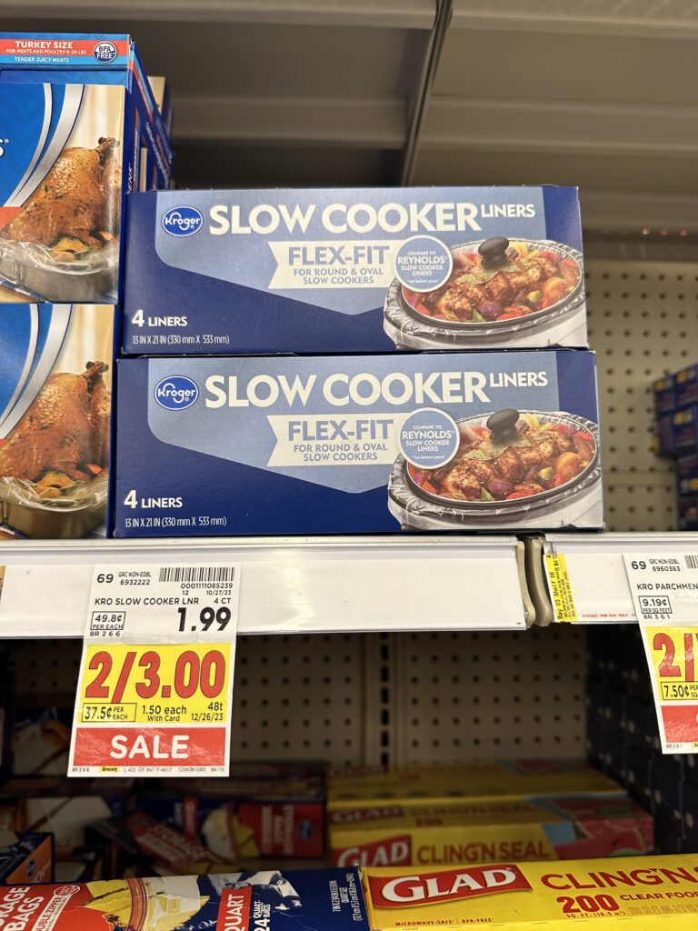 kroger slow cooker liner shelf image